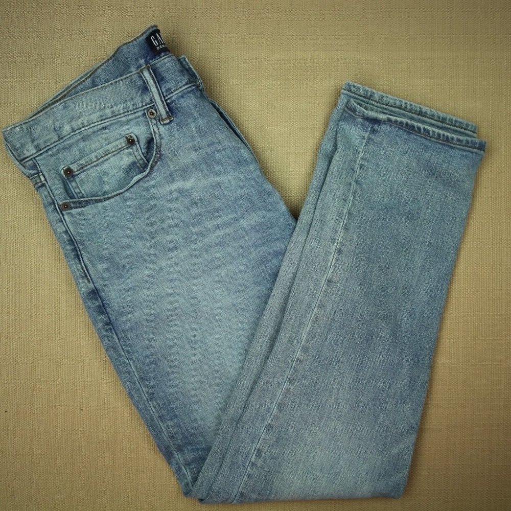 Gap Slim Taper Jeans Men's Size 34 X 30 Mid Rise Medium Wash Denim